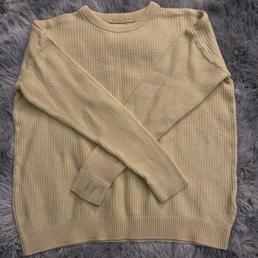 Cotton On Men's Light Tan Crewneck Sweater